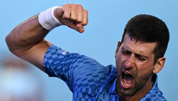 Djokovic venceu torneio com ruptura de 3 cm na coxa (ANTHONY WALLACE / AFP - 29.01.2023)